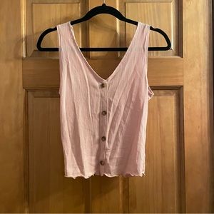 Cropped Button Down Tank